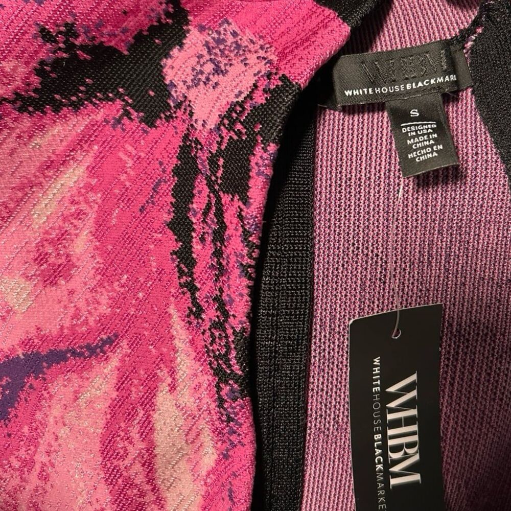 White House Black Market WHBM Floral Jacquard Sweater Tank NWT small - Picture 9 of 9
